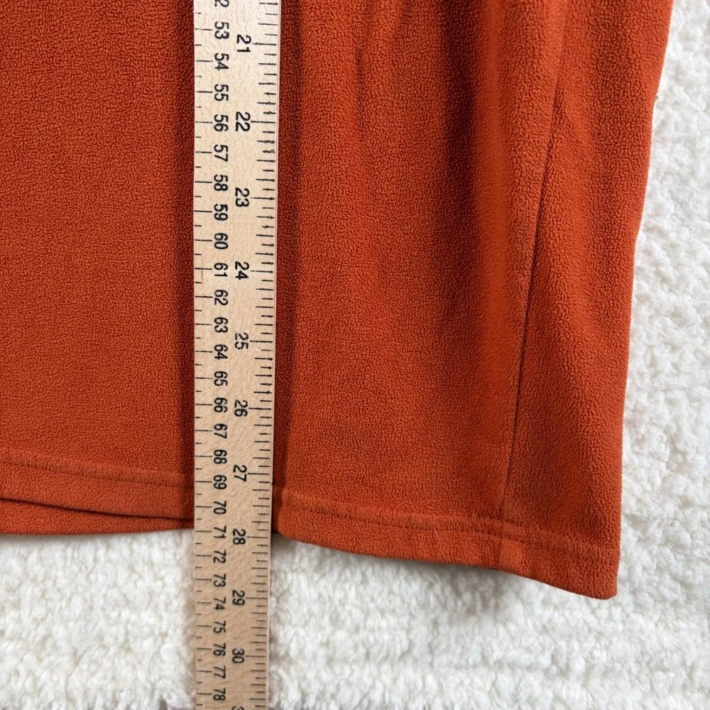 The North Face TKA 100 Fleece Mens L Orange 1/4 Zip Pullover Long Sleeve Hiking